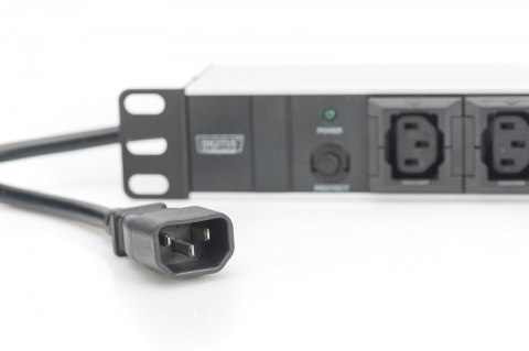 Listwa zasilająca PDU 19 cali RACK 10xC13, 2m 1xC14, 10A aluminiowa Listwa zasilająca PDU 19 cali RACK 10xC13, 2m 1xC14, 10A aluminiowa