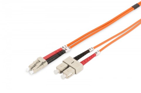 Patch cord światłowodowy FO MM 50/125 OM2 LC-SC dplx 3m Patch cord światłowodowy FO MM 50/125 OM2 LC-SC dplx 3m