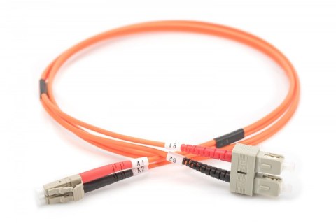 Patch cord światłowodowy FO MM 50/125 OM2 LC-SC dplx 3m Patch cord światłowodowy FO MM 50/125 OM2 LC-SC dplx 3m