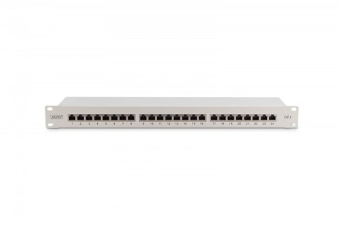 Patch panel 19" 24 porty, kat.6, S/FTP, 1U, wspornik kablowy, szary (kompletny) Patch panel 19" 24 porty, kat.6, S/FTP, 1U, wspornik kablowy, szary (kompletny)