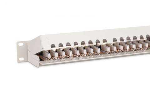 Patch panel 19" 24 porty, kat.6, S/FTP, 1U, wspornik kablowy, szary (kompletny) Patch panel 19" 24 porty, kat.6, S/FTP, 1U, wspornik kablowy, szary (kompletny)