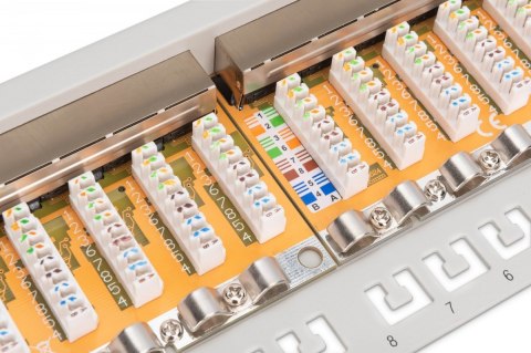 Patch panel 19" 24 porty, kat.6, S/FTP, 1U, wspornik kablowy, szary (kompletny) Patch panel 19" 24 porty, kat.6, S/FTP, 1U, wspornik kablowy, szary (kompletny)