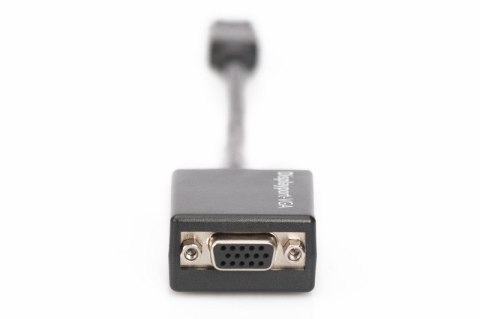 Kabel adapter Displayport z zatrzaskiem 1080p 60Hz FHD Typ DP/DSUB15 M/Ż 0,15m Czarny