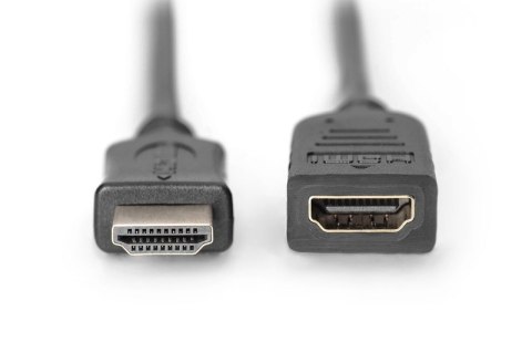 Kabel przedłużający HDMI HighSpeed z Ethernetem 1080p 60Hz FHD Typ HDMI A/HDMI A M/Ż 5m Czarny