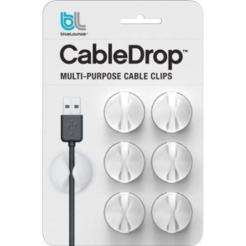 CableDrop uchwyty na kabel 6 szt. białe CableDrop uchwyty na kabel 6 szt. białe