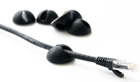 CableDrop uchwyty na kabel 6 szt. czarne