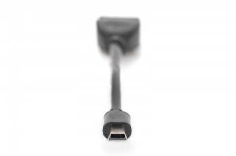 Kabel adapter USB 2.0 HighSpeed OTG Typ miniUSB B (5pin)/USB A M/Ż 0,2m Czarny Kabel adapter USB 2.0 HighSpeed OTG Typ miniUSB B (5pin)/USB A M/Ż 0,2m Czarny