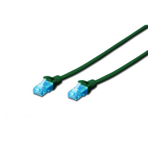 Patch cord U/UTP kat.5e PVC 2m zielony Patch cord U/UTP kat.5e PVC 2m zielony