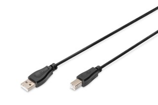 Kabel połączeniowy USB 2.0 HighSpeed Typ USB A/USB B M/M 1m Czarny