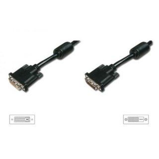 Kabel przedłużający DVI-D DualLink WQXGA 30Hz Typ DVI-D (24+1)/DVI-D (24+1) M/Ż 5m Czarny
