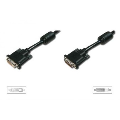 Kabel przedłużający DVI-D DualLink WQXGA 30Hz Typ DVI-D (24+1)/DVI-D (24+1) M/Ż 5m Czarny