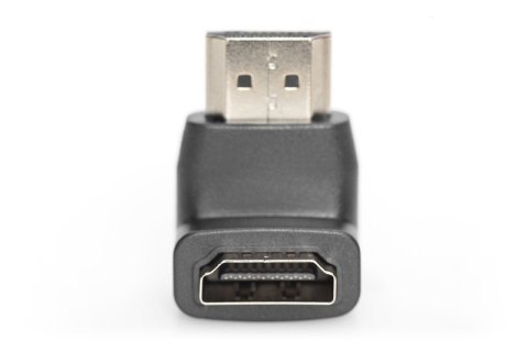 Adapter HDMI HighSpeed z Ethernetem 4K 60Hz UHD Typ HDMI A kątowy/HDMI A M/Ż Czarny