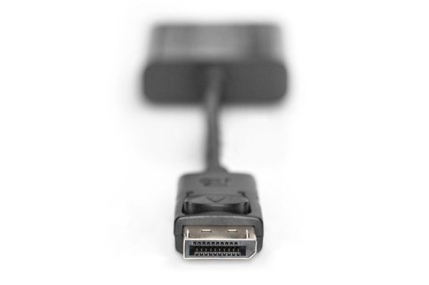 Kabel adapter Displayport z zatrzaskiem 1080p 60Hz FHD Typ DP/DSUB15 M/Ż 0,15m Czarny Kabel adapter Displayport z zatrzaskiem 1080p 60Hz FHD Typ DP/DSUB15 M/Ż 0,15m Czarny