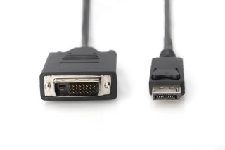 Kabel adapter Displayport z zatrzaskiem 1080p 60Hz FHD Typ DP/DVI-D (24+1) M/M 1m Czarny