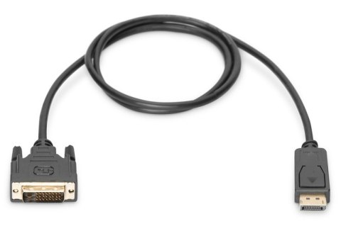 Kabel adapter Displayport z zatrzaskiem 1080p 60Hz FHD Typ DP/DVI-D (24+1) M/M 1m Czarny