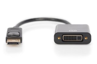 Kabel adapter Displayport z zatrzaskiem 1080p 60Hz FHD Typ DP/DVI-I (24+5) M/Ż 0,15m Czarny