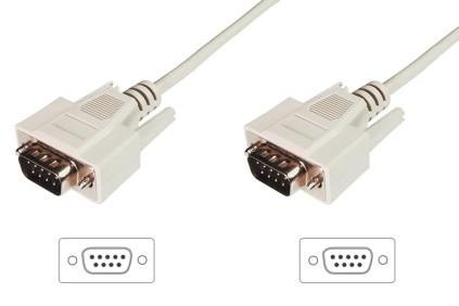 Kabel połączeniowy RS232 1:1 Typ DSUB9/DSUB9 M/M 3m Szary