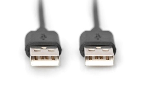 Kabel połączeniowy USB 2.0 HighSpeed Typ USB A/USB A M/M 3m Czarny