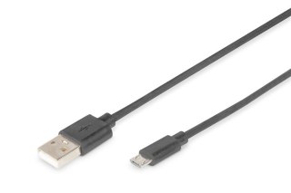 Kabel połączeniowy USB 2.0 HighSpeed Typ USB A/microUSB B M/M 1,8m Czarny