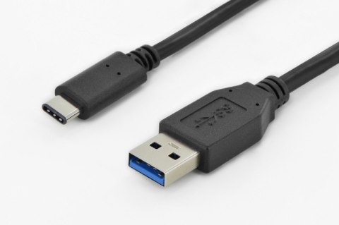 Kabel połączeniowy USB 3.1 Gen.1 SuperSpeed 5Gbps Typ USB A/USB C M/M 1m Czarny Kabel połączeniowy USB 3.1 Gen.1 SuperSpeed 5Gbps Typ USB A/USB C M/M 1m Czarny