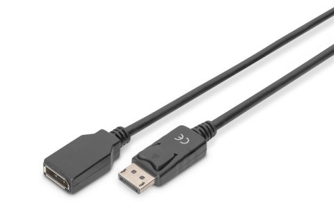Kabel przedłużający DisplayPort 1.2 z zatrzaskiem 4K 60Hz UHD Typ DP/DP M/Ż czarny 2m