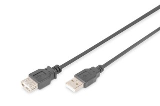 Kabel przedłużający USB 2.0 HighSpeed Typ USB A/USB A M/Ż 5m Czarny