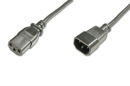 Kabel przedłużający zasilający Typ IEC C14/IEC C13 M/Ż 1,2m Czarny