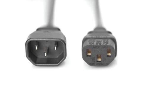 Kabel przedłużający zasilający Typ IEC C14/IEC C13 M/Ż 1,2m Czarny