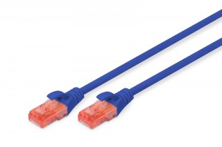 Patch cord U/UTP kat.6 PVC 1m Niebieski