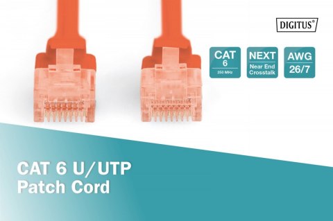 Patch cord U/UTP kat.6 PVC 2m Czerwony