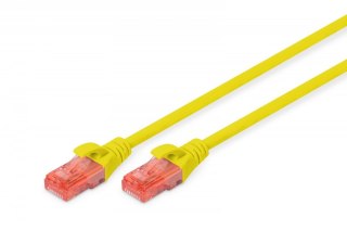 Patch cord U/UTP kat.6 PVC 2m Żółty
