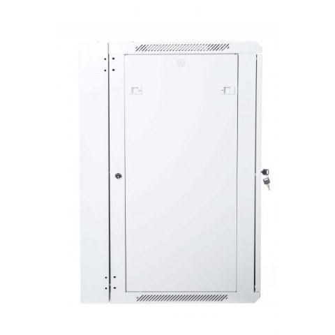 Szafa wisząca dwusekcyjna 19 15U 759/600/600mm, drzwi szklane, szara (RAL 7035), zmontowana Szafa wisząca dwusekcyjna 19 15U 759/600/600mm, drzwi szklane, szara (RAL 7035), zmontowana
