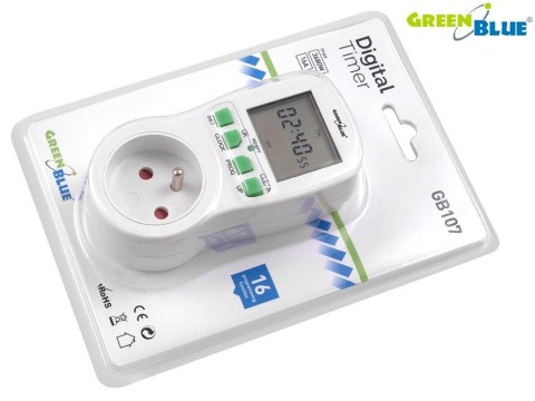 Timer cyfrowy GB107 GreenBlue 16 programów