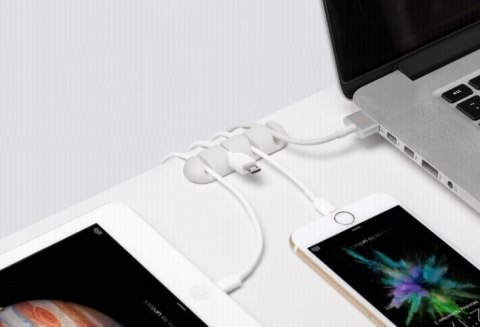 CableDrop multi uchwyt na 4 kable 2 szt. biały