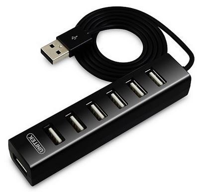 HUB 7x USB2.0 CZARNY ; Y-2160 HUB 7x USB2.0 CZARNY ; Y-2160