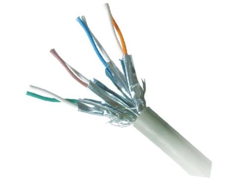 Patch cord S/FTP Kat6A LSHZ 0.25m szary Patch cord S/FTP Kat6A LSHZ 0.25m szary