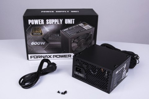 Zasilacz ATX 600W aktywne PFC 12 cm fan 80+Bronze color box