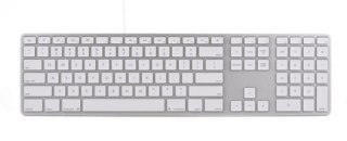 Klawiatura aluminiowa Mac hub 2xUSB srebrna