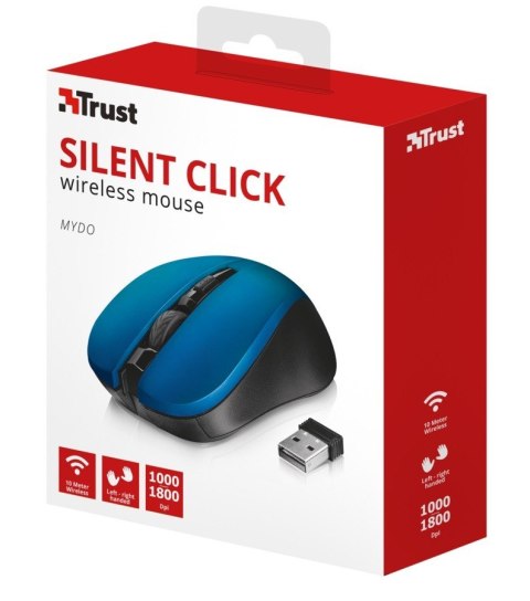 Mydo Silent Click bezprzewodowa mysz niebieska