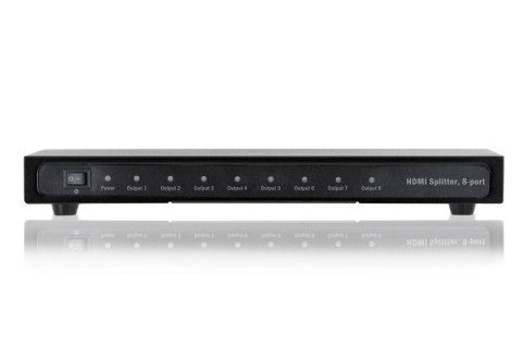 Rozdzielacz/Splitter HDMI 8-portowy, 1080p 60Hz FHD 3D, HDCP 1.2, audio