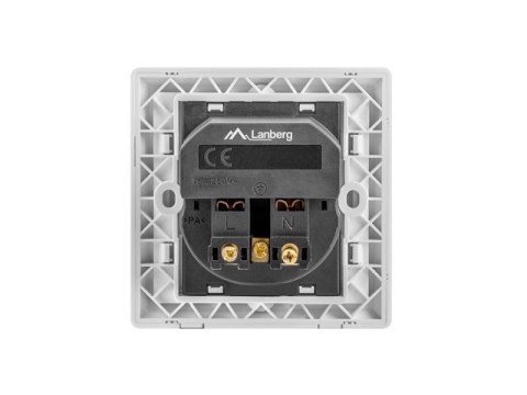 Gniazdko podtynkowe 230V pojedyncze + 2x USB 2.1A schuko Gniazdko podtynkowe 230V pojedyncze + 2x USB 2.1A schuko