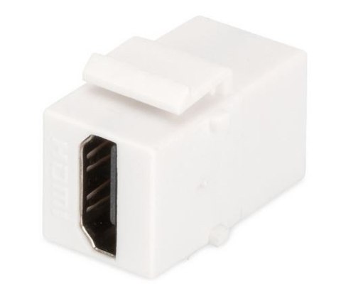 Moduł Keystone HDMI, łącznik do gniazd i pustych paneli, żeński/żeński, Biały Moduł Keystone HDMI, łącznik do gniazd i pustych paneli, żeński/żeński, Biały