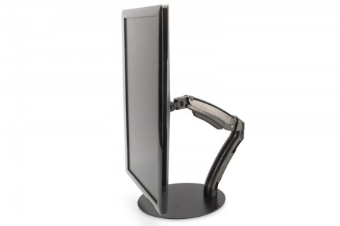 Ramię biurkowe pojedyncze, 1xLCD, max. 27", max. 6.5kg, uchylno-obrotowe 180° (PIVOT)