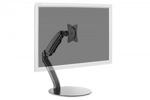 Ramię biurkowe pojedyncze, 1xLCD, max. 27", max. 6.5kg, uchylno-obrotowe 180° (PIVOT)