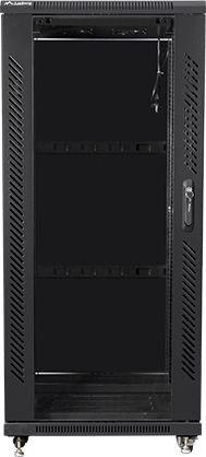 Szafa stojąca Rack 19 27U 600x600mm czarna (drzwi szklane) Szafa stojąca Rack 19 27U 600x600mm czarna (drzwi szklane)
