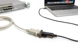 Kabel Adapter USB 2.0 HighSpeed Typ USB C/RS232 M/Ż czarny 1m