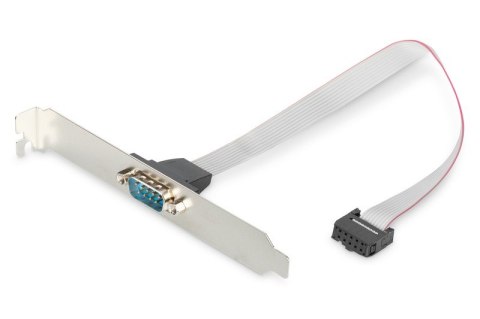 Kabel na śledziu RS232 Typ DSUB9/2xDIN5 M/Ż 0,25m Szary