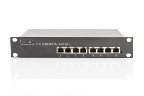 Przełącznik 10 cali Rack 8-portowy Gigabit Ethernet, 8x10/100/1000Mbps