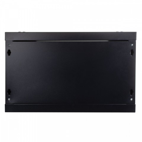 Szafa wisząca jednosekcyjna 19 cali 4U 279/600/450mm, drzwi szklane, (RAL 9004) Czarna