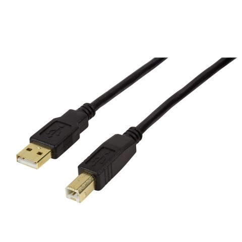 Kabel aktywny USB 2.0 AM/BM 10m czarny Kabel aktywny USB 2.0 AM/BM 10m czarny